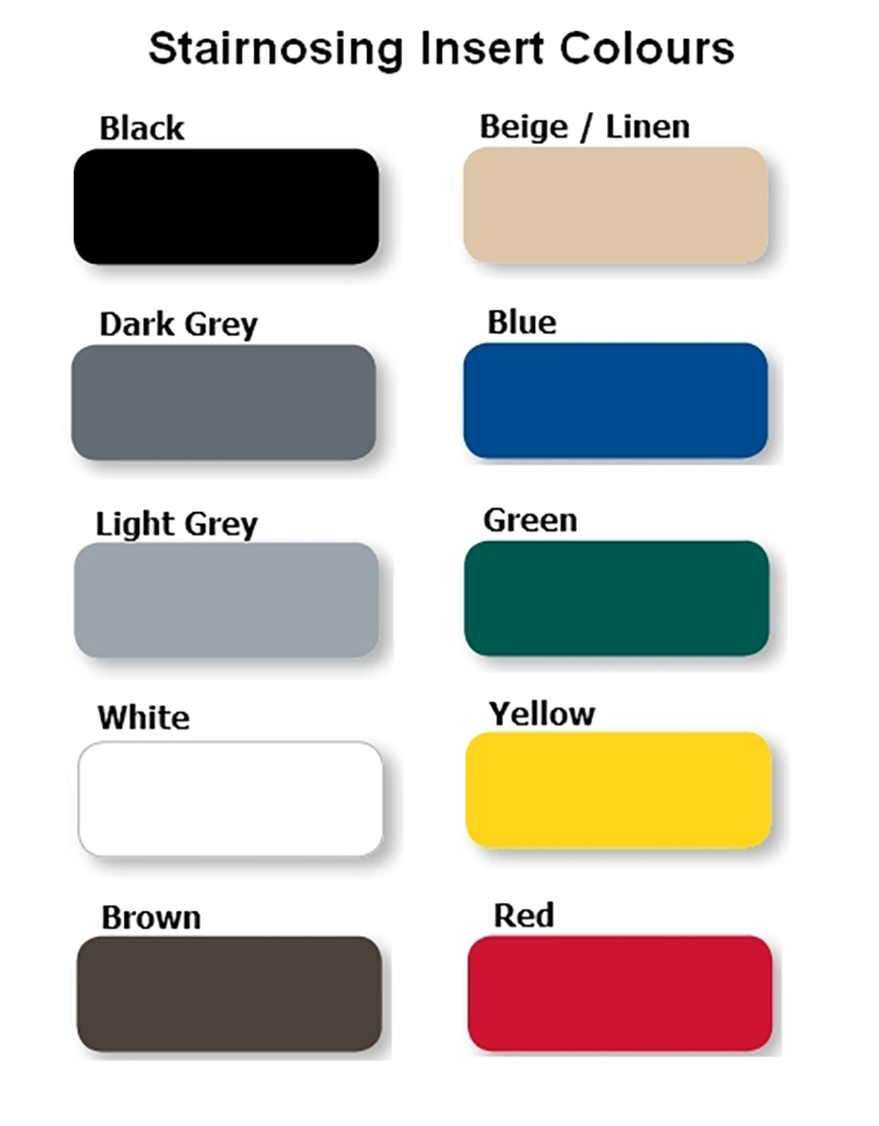 Standard PVC insert colors