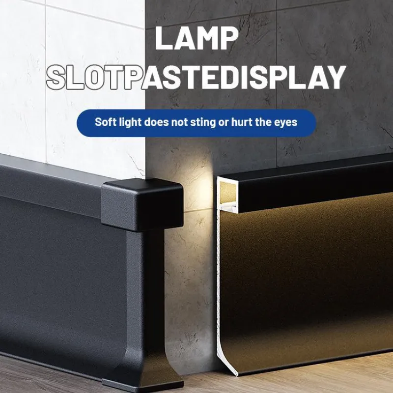 Aluminium Skirting Board with Light Strip Channel ASBL-50